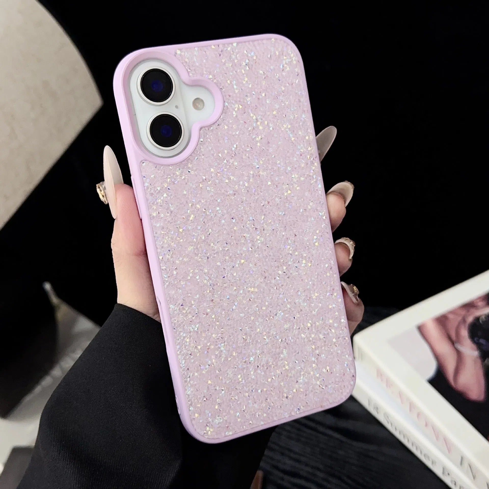 Luxury full diamond handmade phone case for IP17 series anti-drop anti-wear in six colours