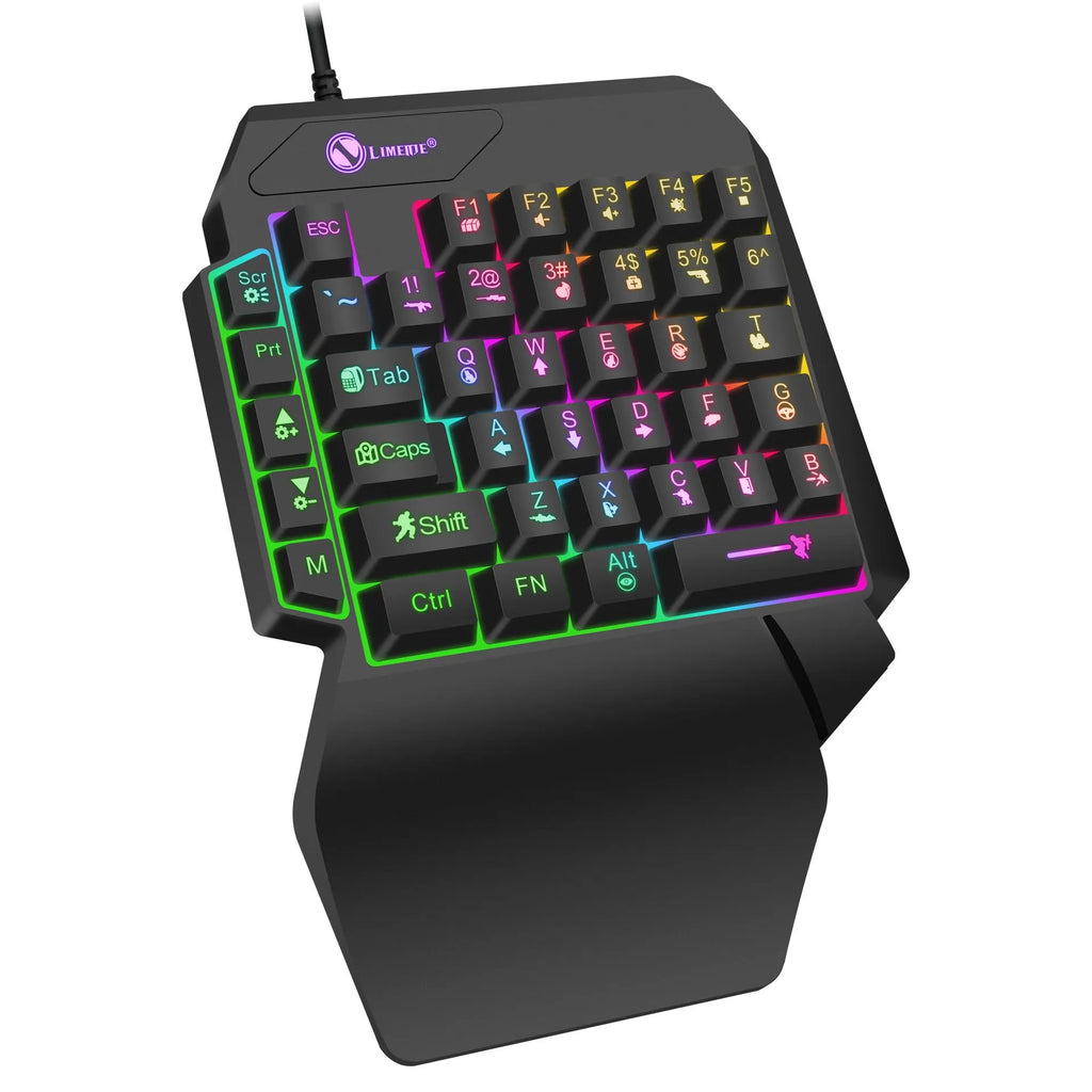 GK103S luminous one-handed mechanical keyboard and mouse converter in ABS plastic with 1.2 line length