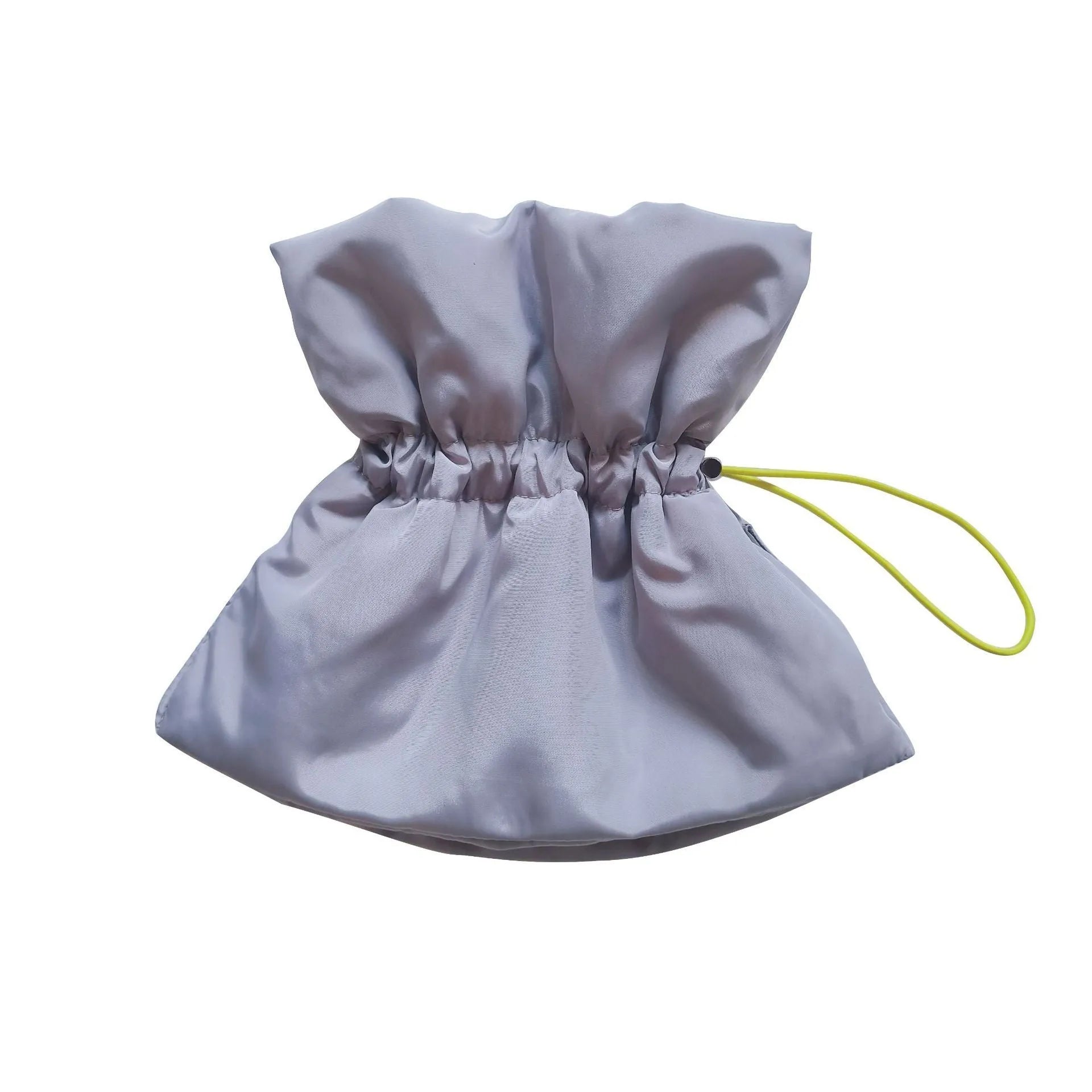 Adjustable soft cat recovery collar in light blue colour showing elastic buckle and polyester construction