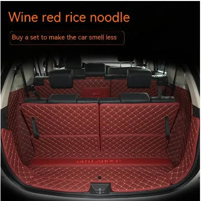 Custom 3D non-slip boot liner for Mitsubishi Outlander in a black colour with contrasting stitching.