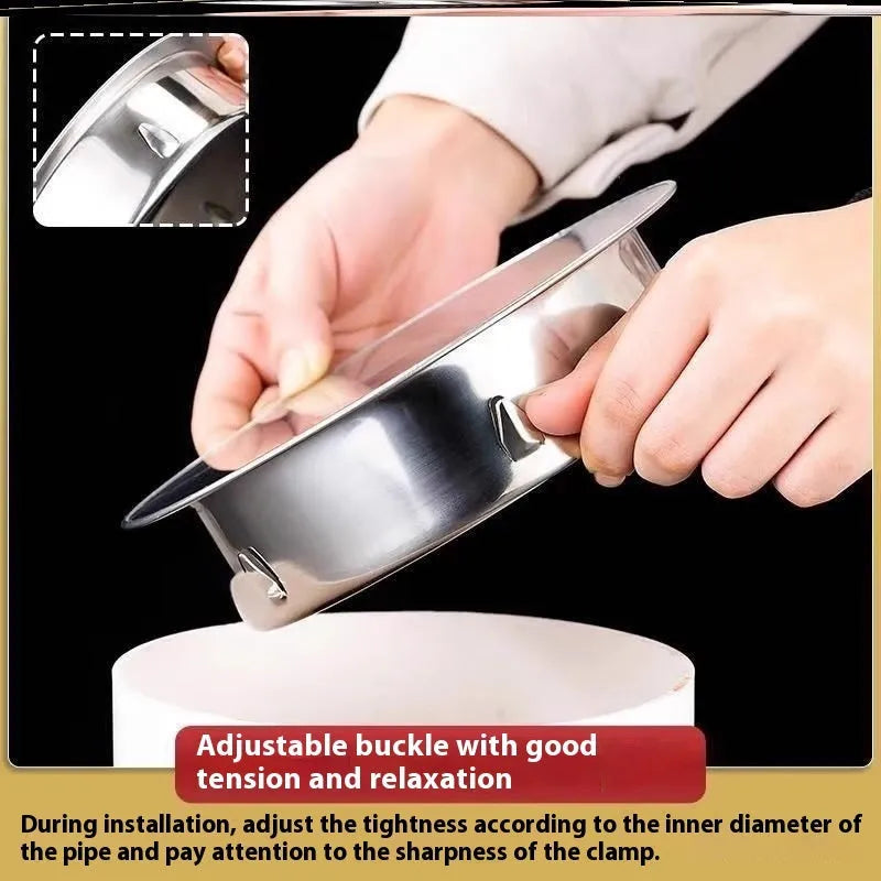 Stainless steel deodorant floor drain with modern design and 160mm fitting size