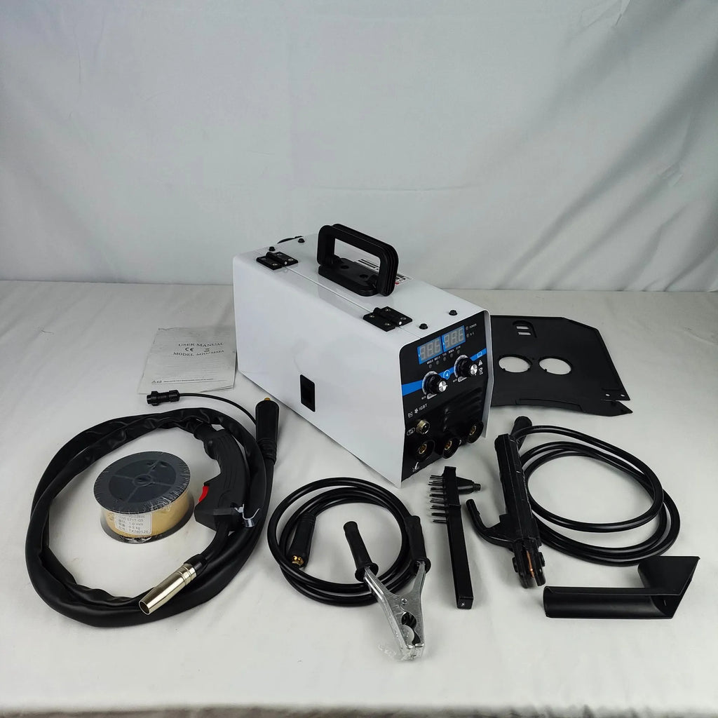 Multi Functional Gas Shielded Welding Machine Dual Voltage 110V Set Portable DC Inverter Welder for Metallic Carbon Steel Welding Machine US Electrical Outlet