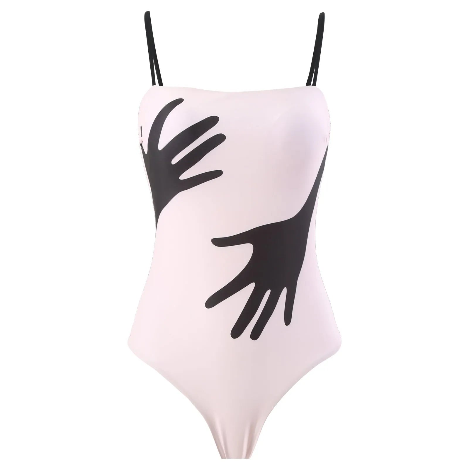 Women's patterned one-piece bikini with tulle skirt swimwear set in polyester fabric