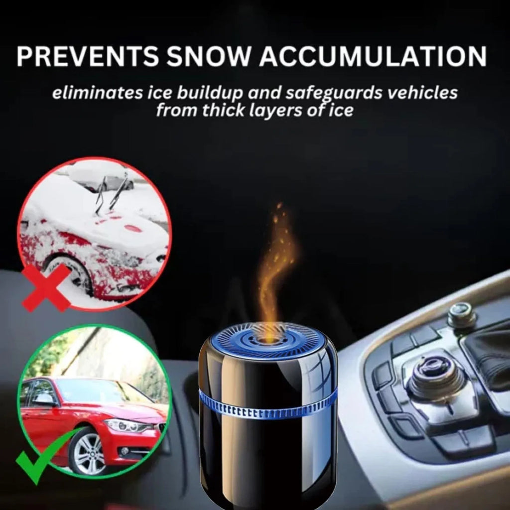 Compact 5.6cm by 6.8cm car windshield defroster tool for snow melting and ice removal