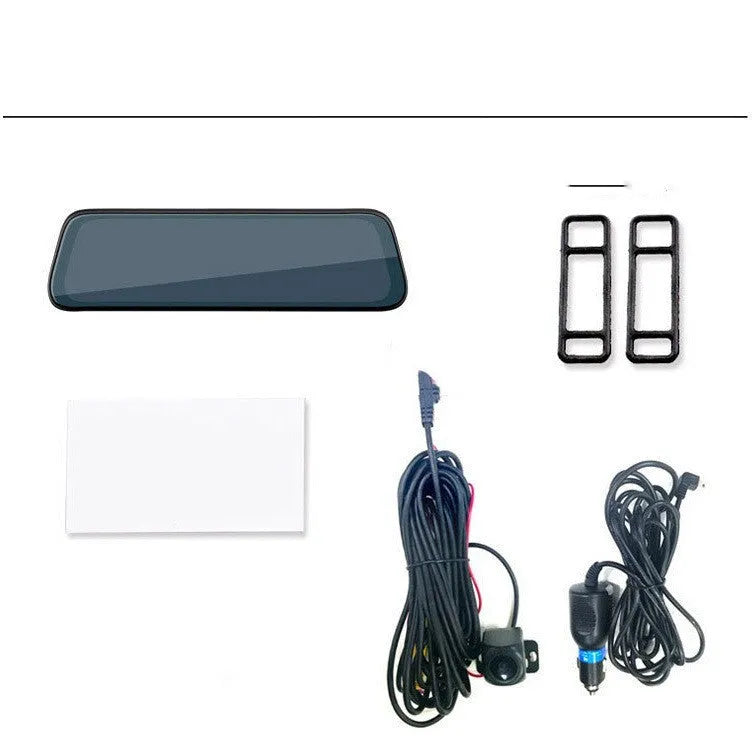 10-inch touch screen car dash camera with front and rear dual lenses for vehicle monitoring