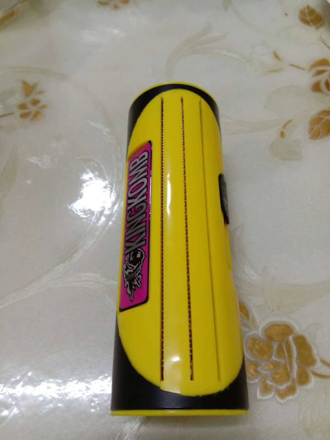 Red and yellow ABS stainless steel pet comb for dog and cat grooming