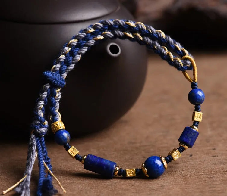 Hand-woven rope bracelet DIY watch band in ethnic style with flexible wire construction
