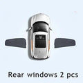 Nylon mesh car sunshade privacy curtain set for front rear side windows