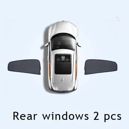 Nylon mesh car sunshade privacy curtain set for front rear side windows