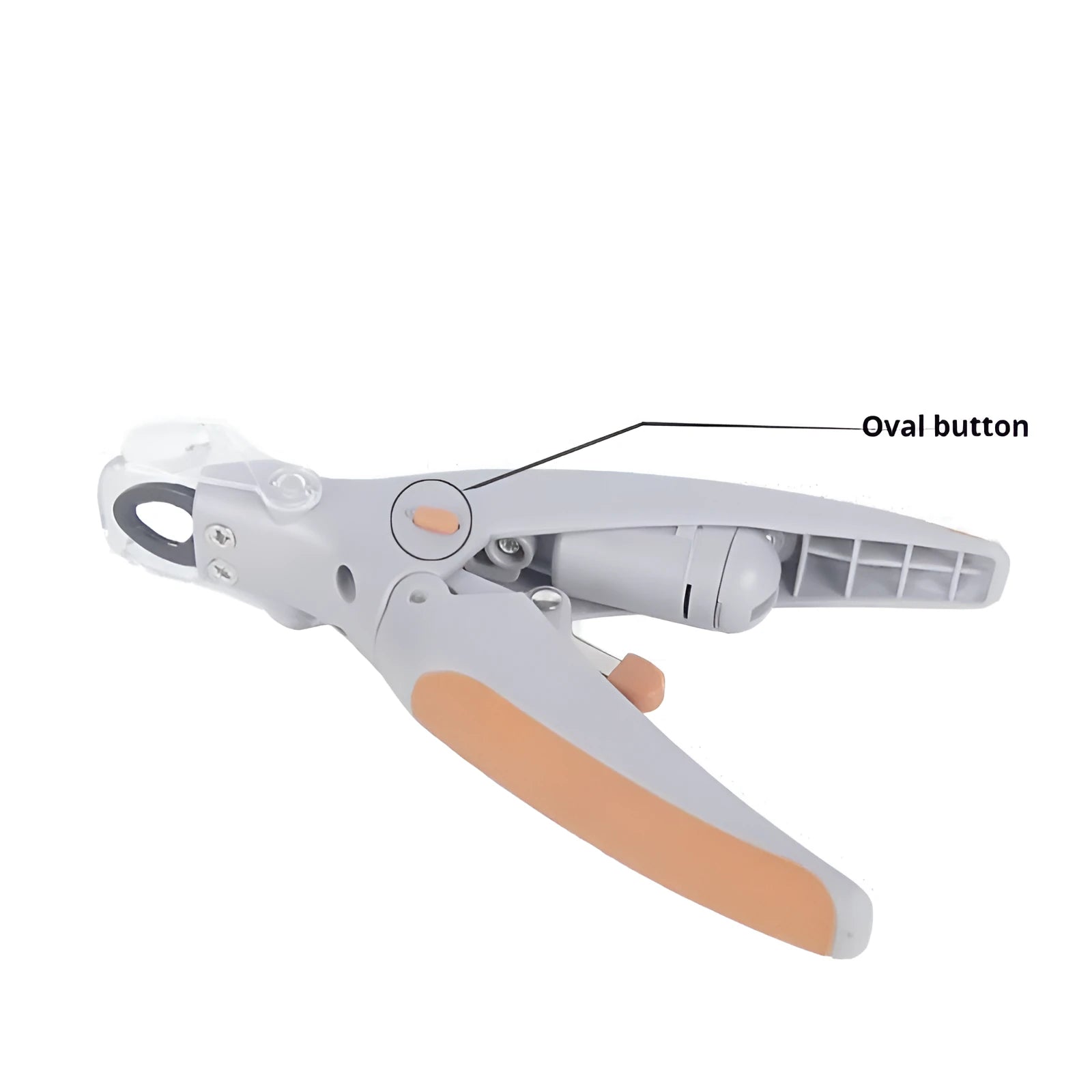 Dog nail trimmer with blood line indicator on blister card packaging with batteries