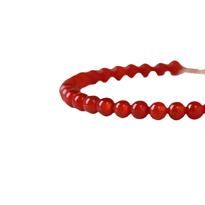 Ultra-thin red agate women's bracelet for travel commemoration gifts.