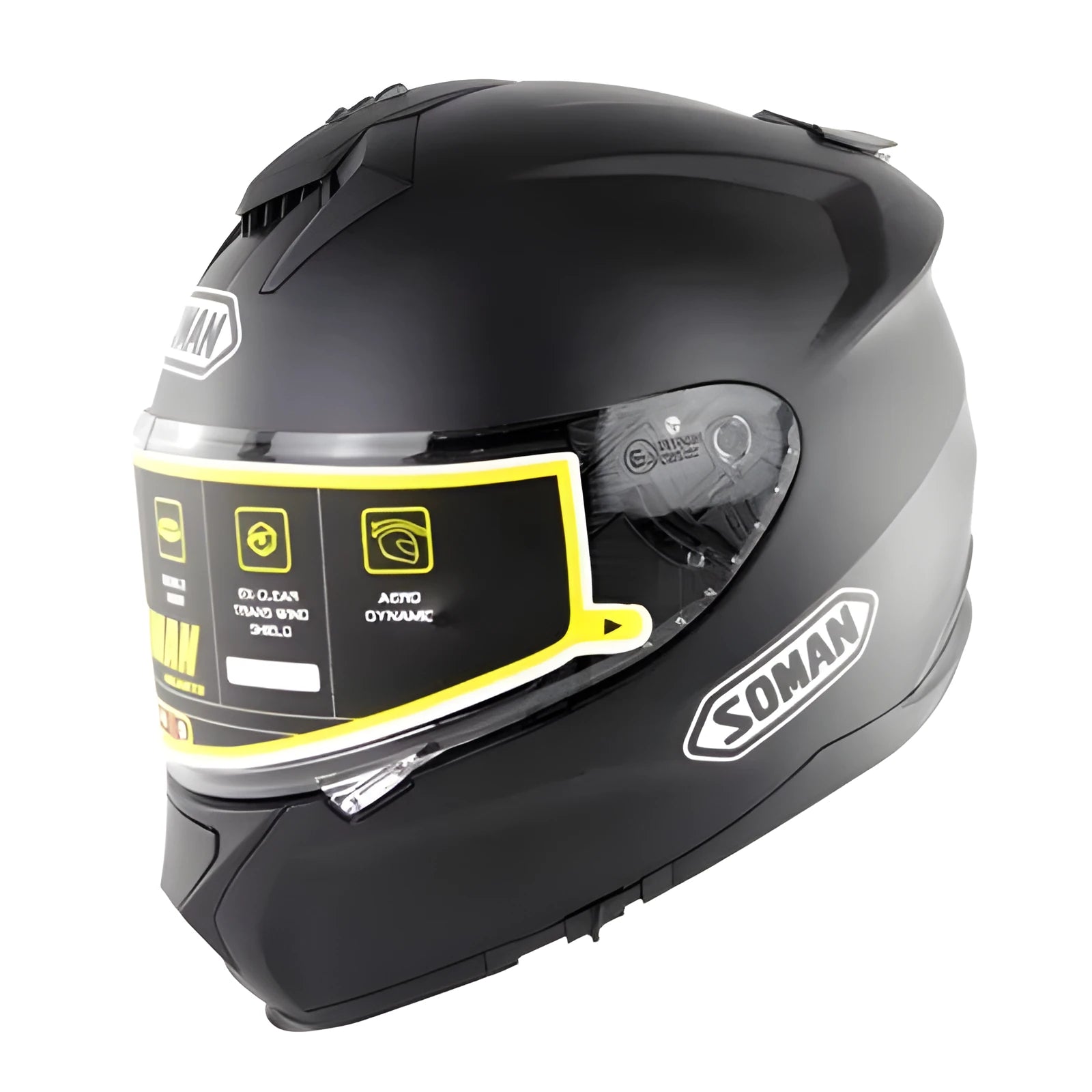 Motorcycle electric bicycle helmet with anti-fog double lens, ABS shell, unisex, available in multiple colours and sizes