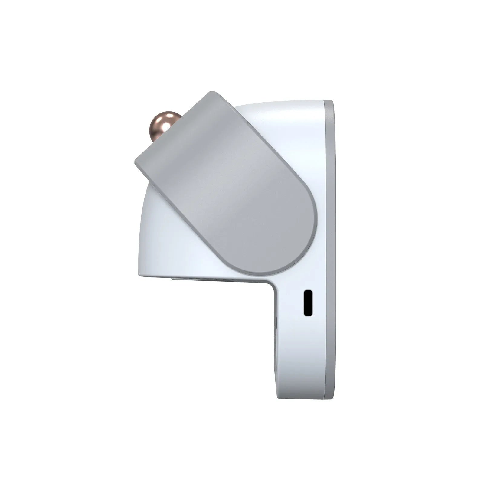 White wall-mounted smart toothbrush sterilizer holder with UV disinfection and USB charging port