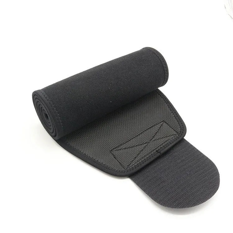 Neoprene fitness lumbar support belt for waist, shown in black colour.