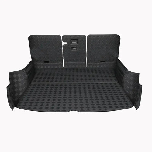 Genuine leather boot mat for Tesla Model 3 and Model Y vehicles in black colour