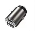 Black mini 30W car cigarette lighter charger with USB-C port for PD and QC fast charging