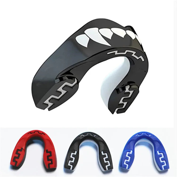 Boxing mouthguard with printed teeth design for adult fight sports