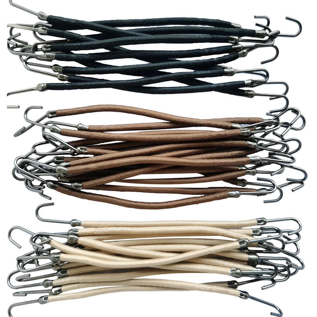 Close-up of a black double hook hair tool for fastening wigs and hair weaves.