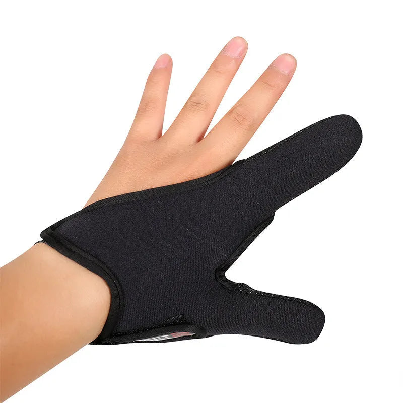 A single two-finger fishing glove showing the microfiber palm and diving cloth back, in a choice of colours.