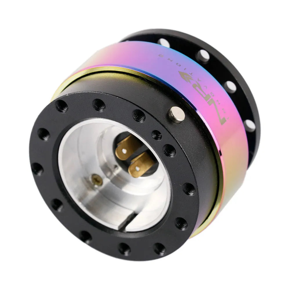 Colourful car steering wheel lock quick-release device with connection base