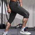 Men's cropped sports trousers in quick-drying nylon fabric for summer wear