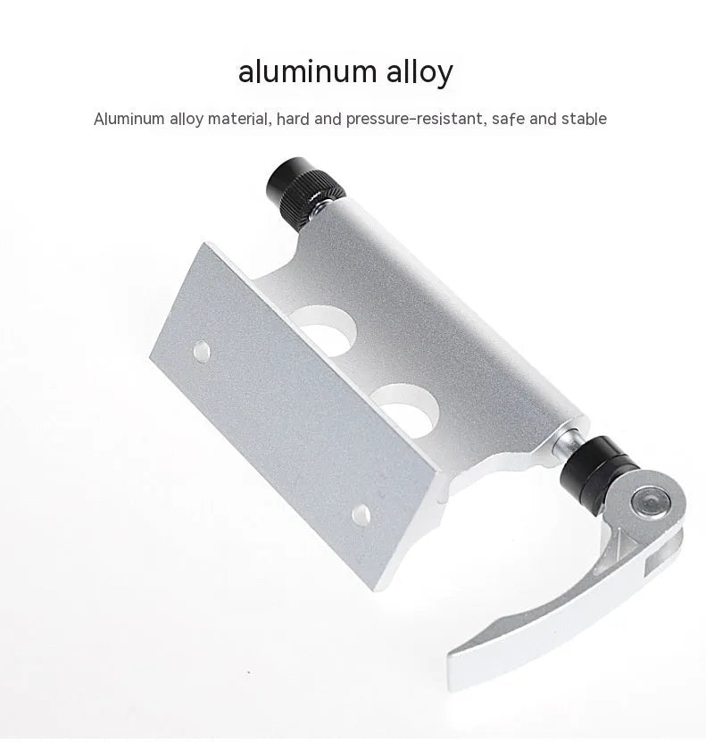 Silver metal bicycle front fork quick release fixing clamp