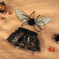 Polyester dog costume suit for Halloween parties in sizes small, medium, large, extra-large.