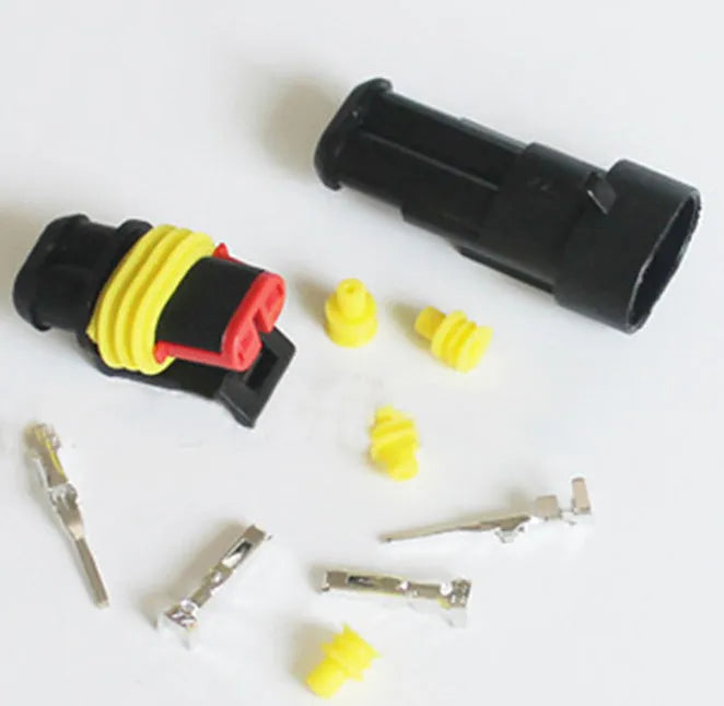 Xenon lamp car waterproof wiring harness connector 2 pin plug and socket set