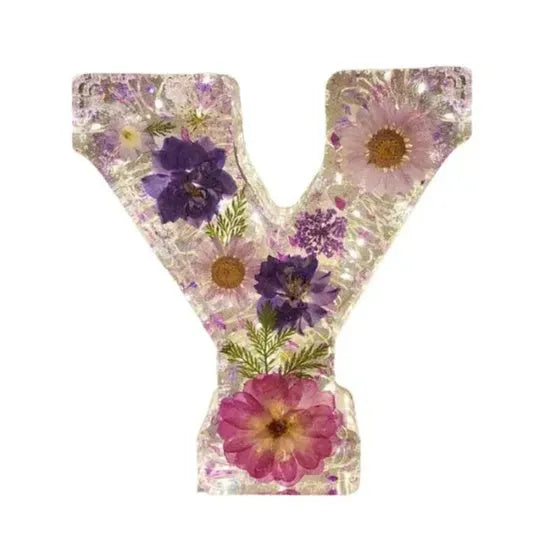 Transparent resin night light ornament with custom letter design 15cm square modern simplicity