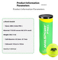 Three cage plate tennis training balls in Cricket-PRO design black green yellow colours