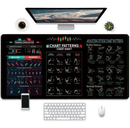 Creative game-themed rubber mouse pad on a desk, showing non-slip base and detailed print.