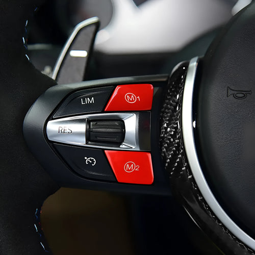 BMW steering wheel M1M2 mode buttons in red and blue options for F30 F34 vehicles