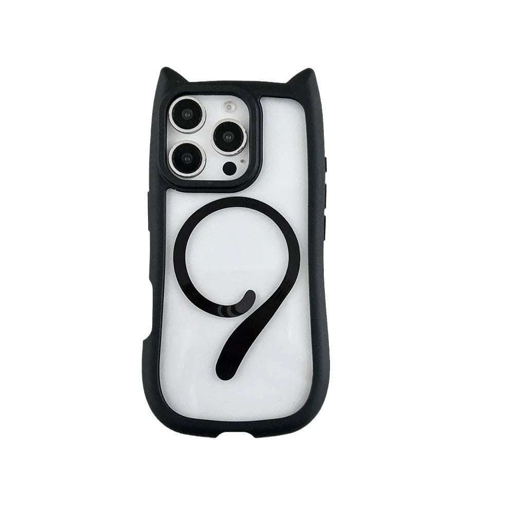 Transparent acrylic TPU phone case with magnetic suction for IPhone 17 series devices