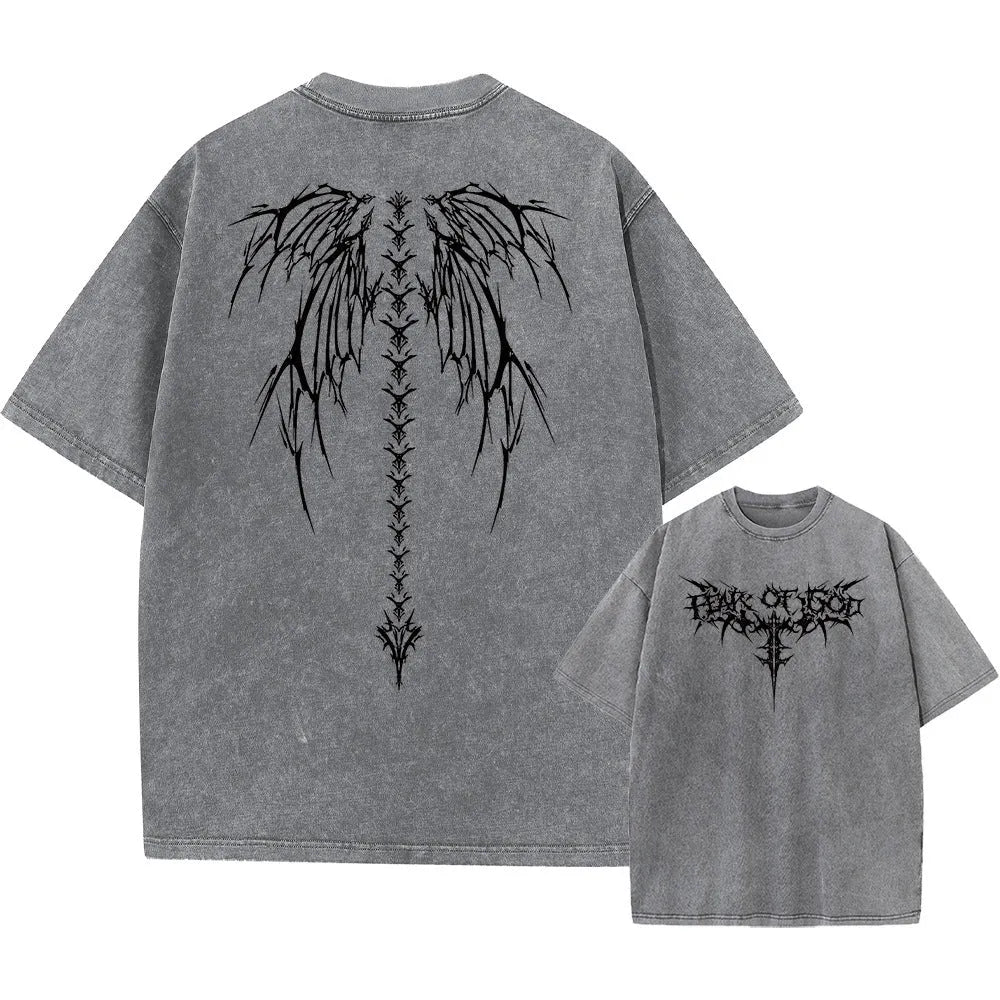 Men's oversized loose fit cotton t-shirt with drop-shoulder short sleeves in a solid colour.