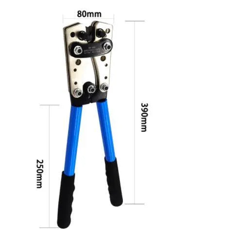 HX-50B heavy-duty aluminium handle crimping pliers and large cable cutter set on workbench