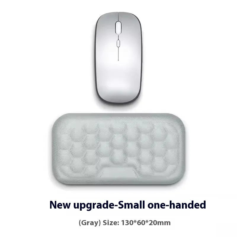 Memory foam mouse wrist pad with silicone base in cloth or leather cover options