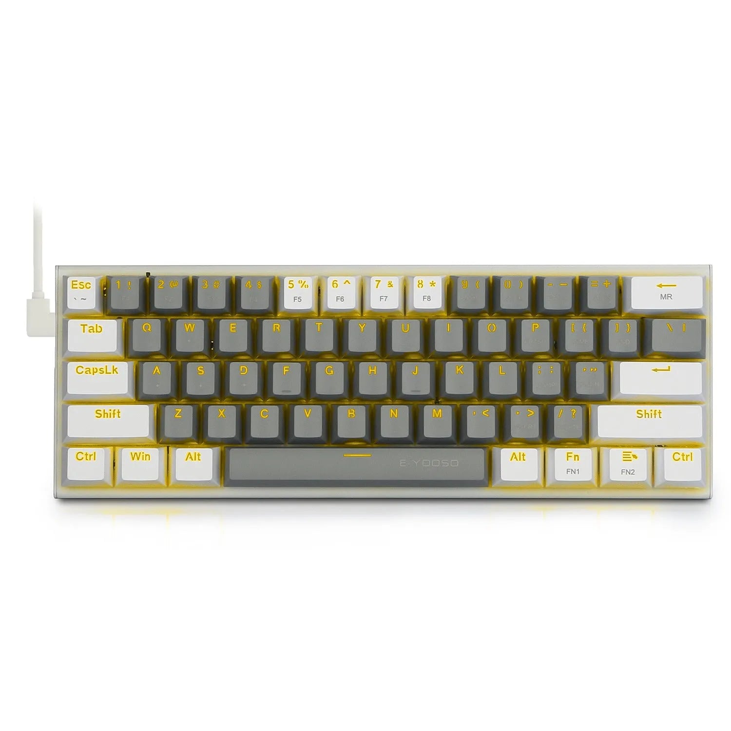 Z11 aluminium alloy mechanical keyboard replacement keycaps set in black and grey colours