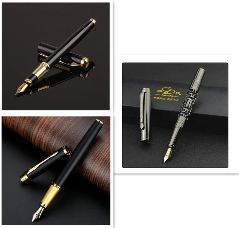 Metal ballpoint pen with 0.5mm stainless steel nib in black or red colour