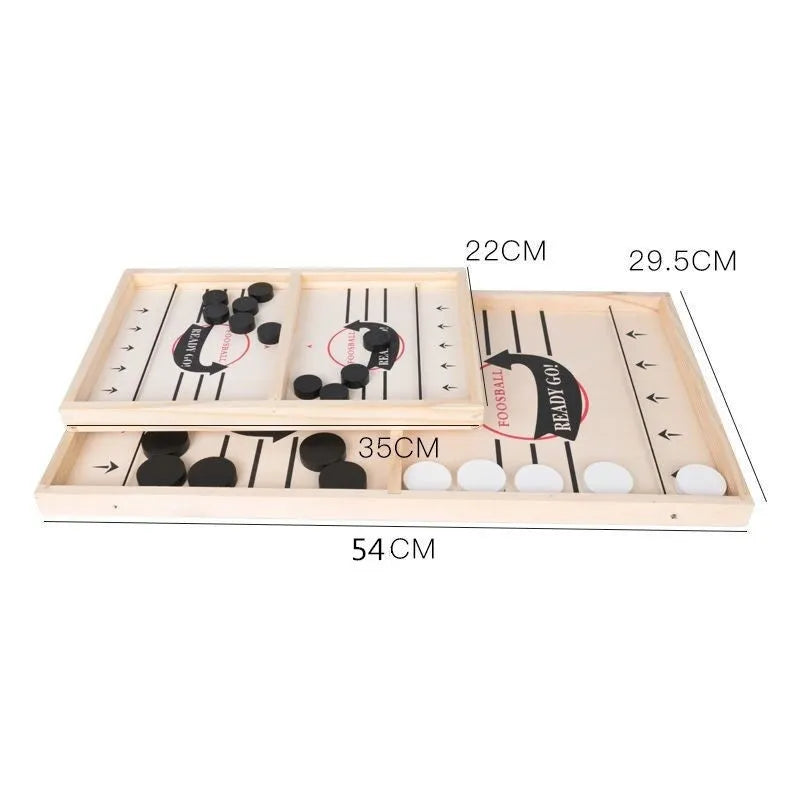Wooden two-in-one bounce chess and aeroplane chess set with pieces on board
