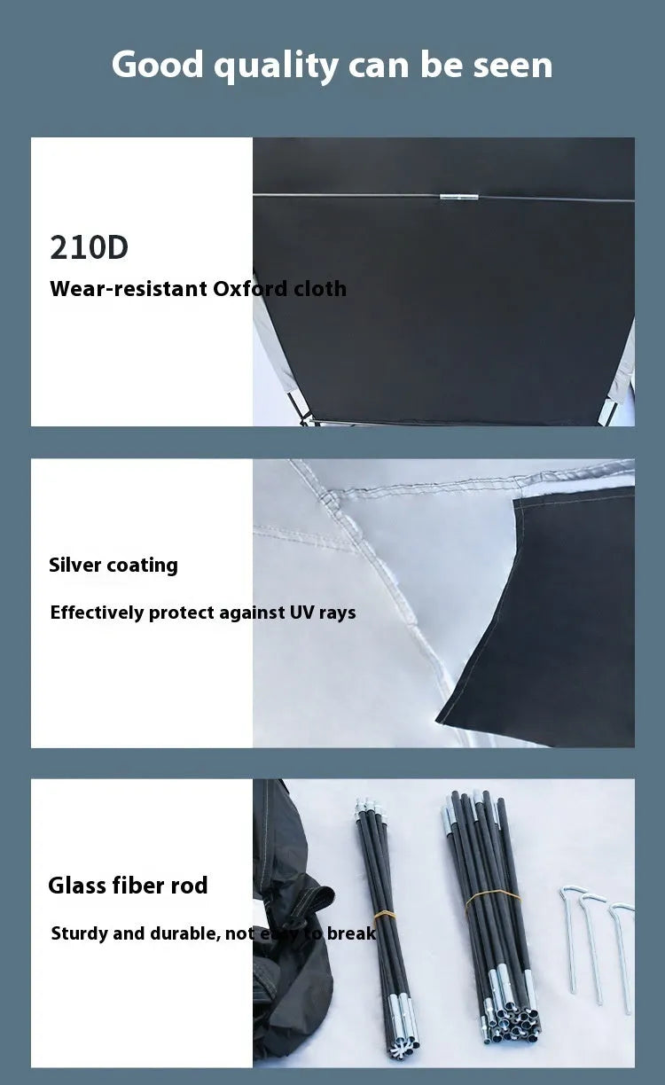 Black outdoor bicycle storage tent providing covered parking for 2-3 bicycles with dimensions 185cm x 65cm x 165cm
