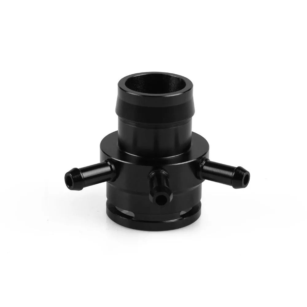 Black and titanium vacuum adapter tee for second generation engine vacuum line connections