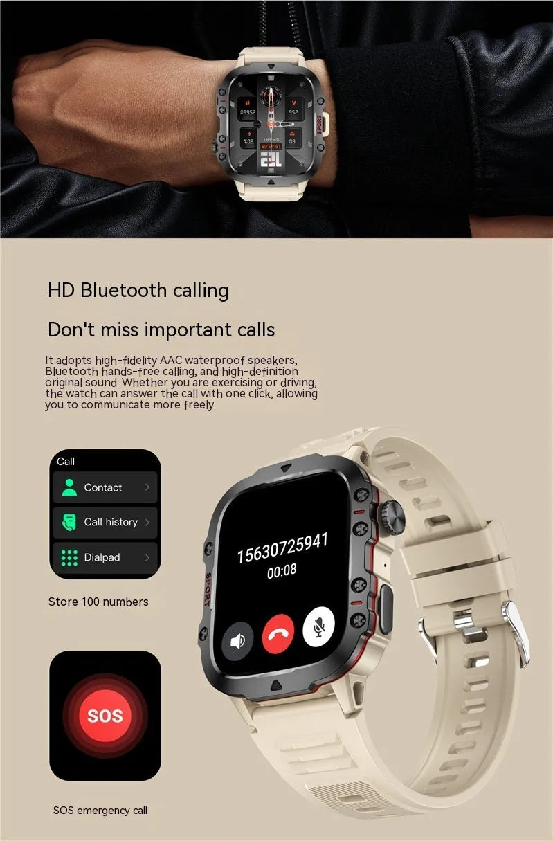 QX11 Smart Bluetooth Watch in black zinc alloy case with TFT touch screen displaying heart rate data