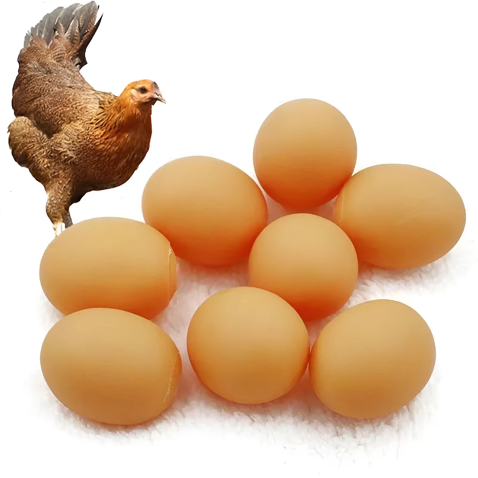 Red rubber egg-shaped dog chew toy with squeaker sound mechanism for dental care and interactive play.