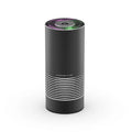 Compact black metallic car wireless air purifier with power cord for cigarette lighter socket