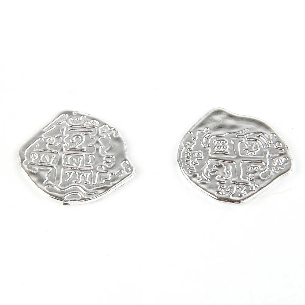 100 plastic Roman coin replicas with gold, silver, and bronze electroplated finishes for decorative use