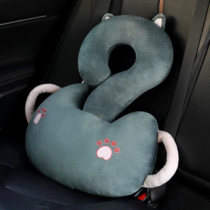 65cm square cartoon animal cushion pillow showing various animal design options including cat, rabbit and dinosaur