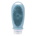 Silicone bath brush storage bottle in 100ml capacity showing colour options