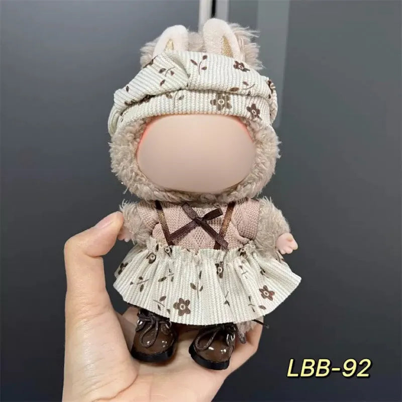 17cm plastic doll clothes outfit for LBB series vinyl figurines on a white background.