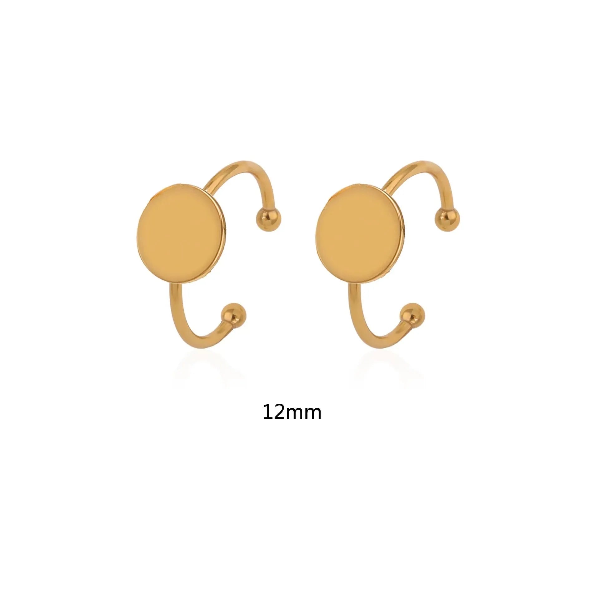 Golden-toned stainless steel ring holder with totem pattern and multiple shape options for jewellery organisation