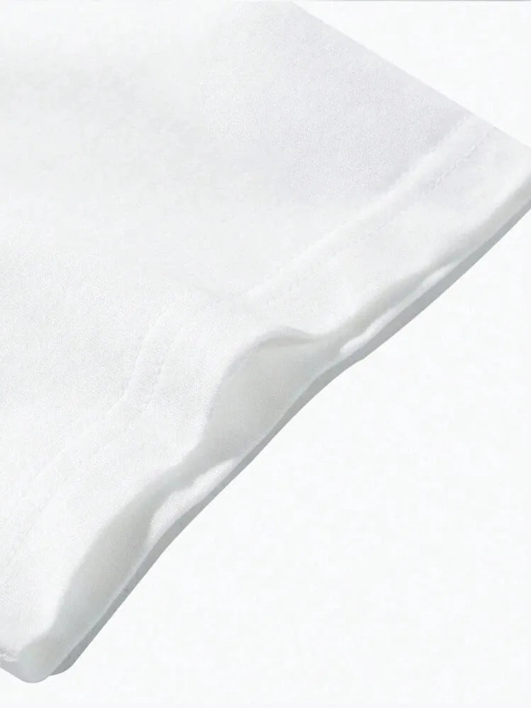 Men's casual cotton T-shirt with Japanese retro style in solid colour design